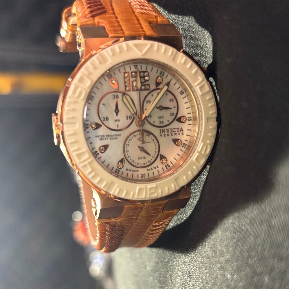 Invicta 10732 Ocean Reef 52mm Chronograph Women’s Watch with Silver Dial